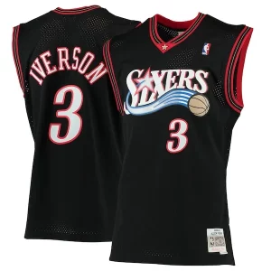 Allen Iverson Philadelphia 76ers 2000/01 Hardwood Moderne Classics Swingman Jersey Black