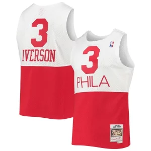 Allen Iverson Philadelphia 76ers 2003/2004 Hardwood Classics Swingman Jersey Distingué White/Red