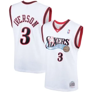 Allen Iverson Philadelphia 76ers Superbe Hardwood Classics Swingman Jersey White/Royal