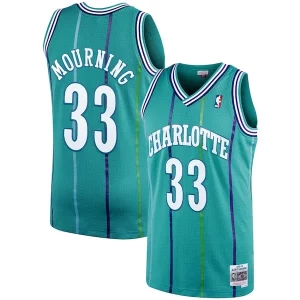 Alonzo Mourning Charlotte Tendance Hornets 1992/93 Hardwood Classics Swingman Jersey Teal