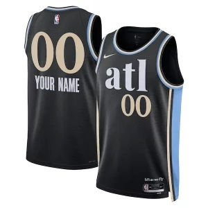 Atlanta Hawks Nike Unisex 2023/24 Custom Swingman Jersey Refiné Black City Edition
