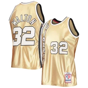 Bill Walton Portland Trail Blazers 75th Splendide Anniversary 1976/77 Hardwood Classics Swingman Jersey Gold