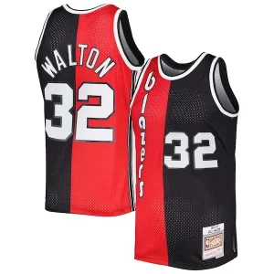 Bill Walton Portland Splendide Trail Blazers Hardwood Classics 1976/77 Split Swingman Jersey Red/Black