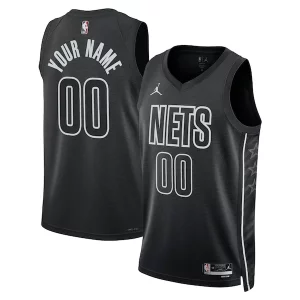 Brooklyn Nets Jordan Brand Unisex Confortable 2022/23 Swingman Custom Jersey Statement Edition Black