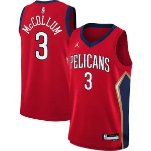 C.J. McCollum New Orleans Pelicans Jordan Brand Youth Swingman Jersey Refiné Statement Edition Red