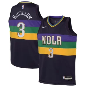 CJ McCollum New Orleans Pelicans Nike Youth Éclatant Swingman Jersey City Edition Purple