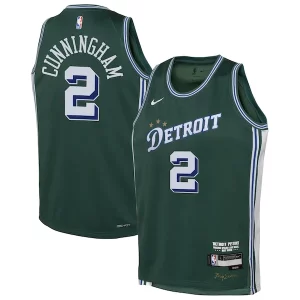 Cade Cunningham Detroit Pistons Nike Youth 2022/23 Swingman Jersey City Edition Exceptionnel Green