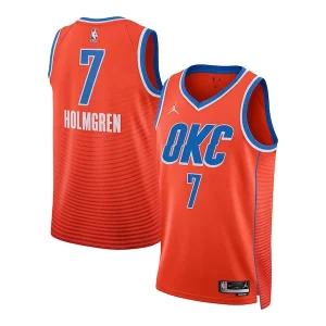 Chet Holmgren Oklahoma City Thunder Jordan Brand Unisex Swingman Jersey Tendance Statement Edition Orange