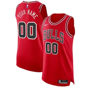 Chicago Bulls Nike Authentic Custom Jersey Red Tendance Icon Edition