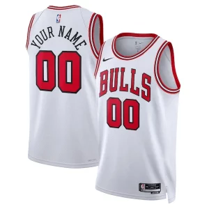 Chicago Bulls Élégant Nike Unisex Swingman Custom Jersey White Association Edition