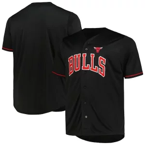 Chicago Bulls Profile Big & Tall Pop Jersey Haut de gamme Black