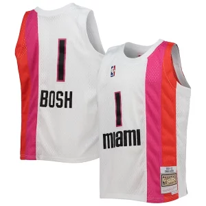 Chris Bosh Miami Heat Youth 2011/12 Hardwood Classics Swingman Authentique Jersey White