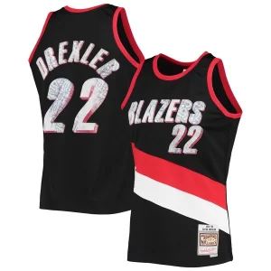 Clyde Drexler Portland Trail Blazers 1991/92 Hardwood Classics NBA 75th Anniversary Incontournable Diamond Swingman Jersey Black