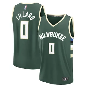 Damian Lillard Milwaukee Bucks Youth Classique Fast Break Replica Player Jersey Icon Edition Hunter Green