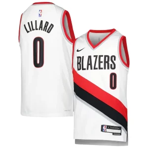 Damian Lillard Portland Trail Blazers Nike Youth Swingman Jersey Association Edition Exquisite White