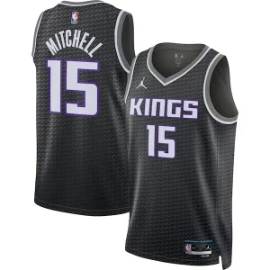 Davion Authentique Mitchell Sacramento Kings Jordan Brand Unisex Swingman Jersey Statement Edition Black