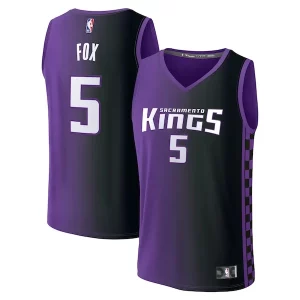 De'Aaron Fox Sacramento Kings Confortable Fast Break Replica Player Jersey Statement Edition Purple