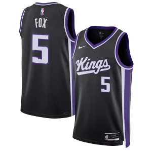 De'Aaron Fox Sacramento Kings Nike Unisex Swingman Jersey Icon Exquisite Edition Black/White