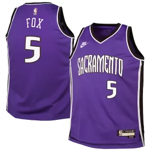 De'Aaron Fox Sacramento Kings Nike Youth Admirable 2024/25 Swingman Jersey Purple Classic Edition