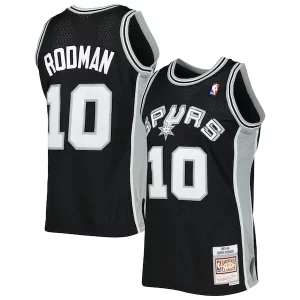 Dennis Rodman Confortable San Antonio Spurs 2001/02 Hardwood Classics Swingman Jersey Black