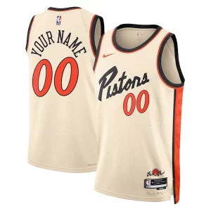 Detroit Pistons Nike Unisex 2024/25 Custom Magnifique Swingman Jersey City Edition White