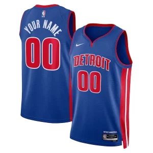 Detroit Pistons Nike Exclusif Unisex Swingman Custom Jersey Blue Icon Edition