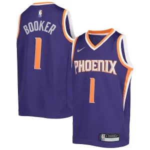 Devin Booker Phoenix Suns Nike Incontournable Youth 2021/22 Diamond Swingman Jersey Icon Edition Purple