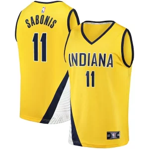 Domantas Exclusif Sabonis Indiana Pacers Fast Break Replica Jersey Statement Edition Gold