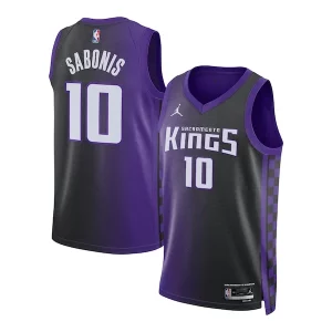 Domantas Sabonis Sacramento Kings Jordan Brand Unisex Exclusif Swingman Jersey Statement Edition Purple