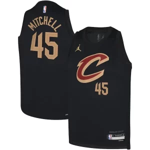 Donovan Mitchell Cleveland Cavaliers Jordan Brand Youth Swingman Jersey Authentique Statement Black