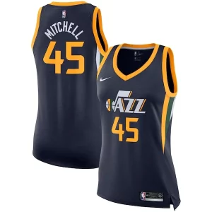 Donovan Mitchell Utah Jazz Nike Women's Swingman Jersey Icon Élégant Edition Navy