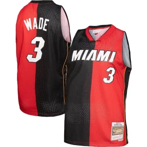 Dwyane Wade Miami Heat Authentique Hardwood Classics 2005/06 Split Swingman Jersey Black/Red
