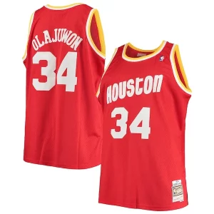 Hakeem Olajuwon Houston Rockets 1993/94 Big & Tall Hardwood Classics Swingman Jersey Red Distingué