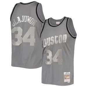Hakeem Olajuwon Houston Rockets Éclatant Hardwood Classics Retired Player 1993/94 Metal Works Swingman Jersey Charcoal