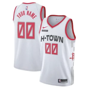 Houston Rockets Nike Exquisite 2019/20 Swingman Custom Jersey White City Edition