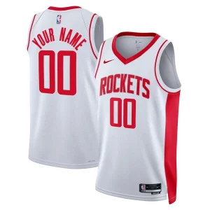 Houston Rockets Nike Unisex Swingman Custom Jersey Élégant White Association Edition