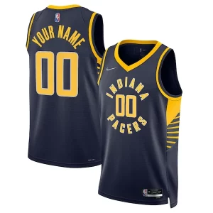 Indiana Pacers Nike 2021/22 Diamond Swingman Custom Jersey Personalisable Icon Edition Navy