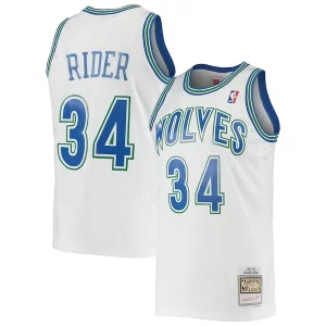 Isaiah Rider Minnesota Timberwolves 1995/96 Hardwood Classics Swingman Jersey White Prime