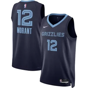 Ja Morant Memphis Grizzlies Nike Unisex Swingman Jersey Icon Edition Moderne Navy/White