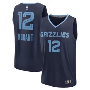 Ja Uniques Morant Memphis Grizzlies Youth Fast Break Replica Player Jersey Icon Edition Navy