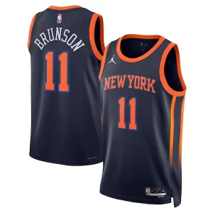 Jalen Brunson New Personalisable York Knicks Jordan Brand Unisex Swingman Player Jersey Statement Edition Navy