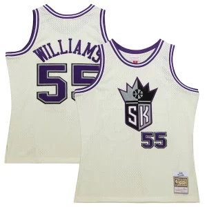 Jason Williams Exclusif Sacramento Kings Chainstitch Swingman Jersey Cream