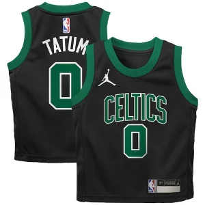 Jayson Tatum Confortable Boston Celtics Jordan Brand Preschool 2022/23 Replica Jersey Statement Edition Black