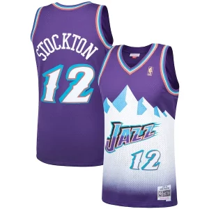 John Stockton Stylish Utah Jazz Hardwood Classics Swingman Jersey Purple