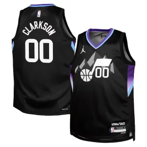 Jordan Clarkson Utah Authentique Jazz Jordan Brand Youth Swingman Jersey Statement Edition Black