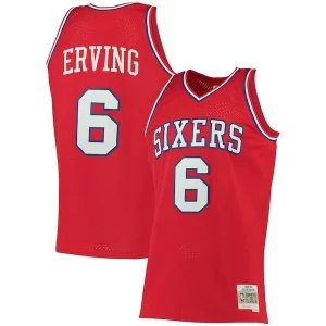Julius Erving Philadelphia 76ers 1982/83 Big & Tall Hardwood Classics Gracieux Swingman Jersey Red