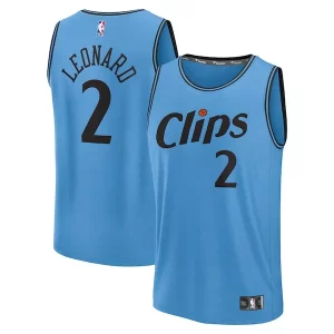 Kawhi Leonard LA Clippers 2024/25 Fast Break Player Jersey City Admirable Edition Light Blue