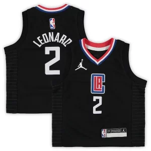Kawhi Leonard LA Personalisable Clippers Jordan Brand Toddler 2020/21 Jersey Black Statement Edition