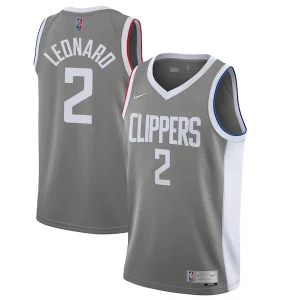 Kawhi Leonard LA Clippers Nike 2020/21 Swingman Player Admirable Jersey Gray Earned Edition