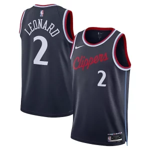Kawhi Leonard LA Clippers Bold Nike Unisex 2024/25 Swingman Jersey Navy Icon Edition